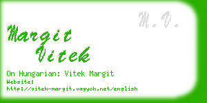 margit vitek business card